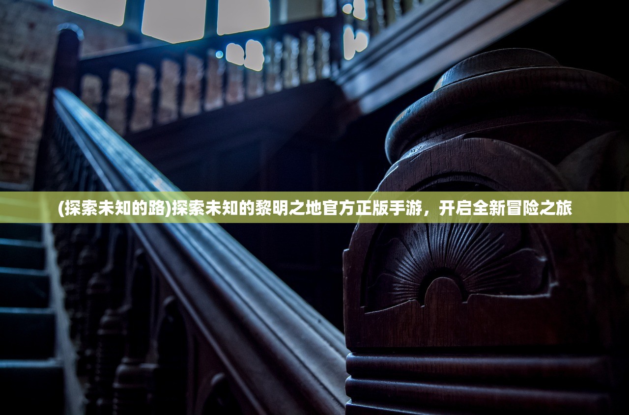 (探索未知的路)探索未知的黎明之地官方正版手游，开启全新冒险之旅