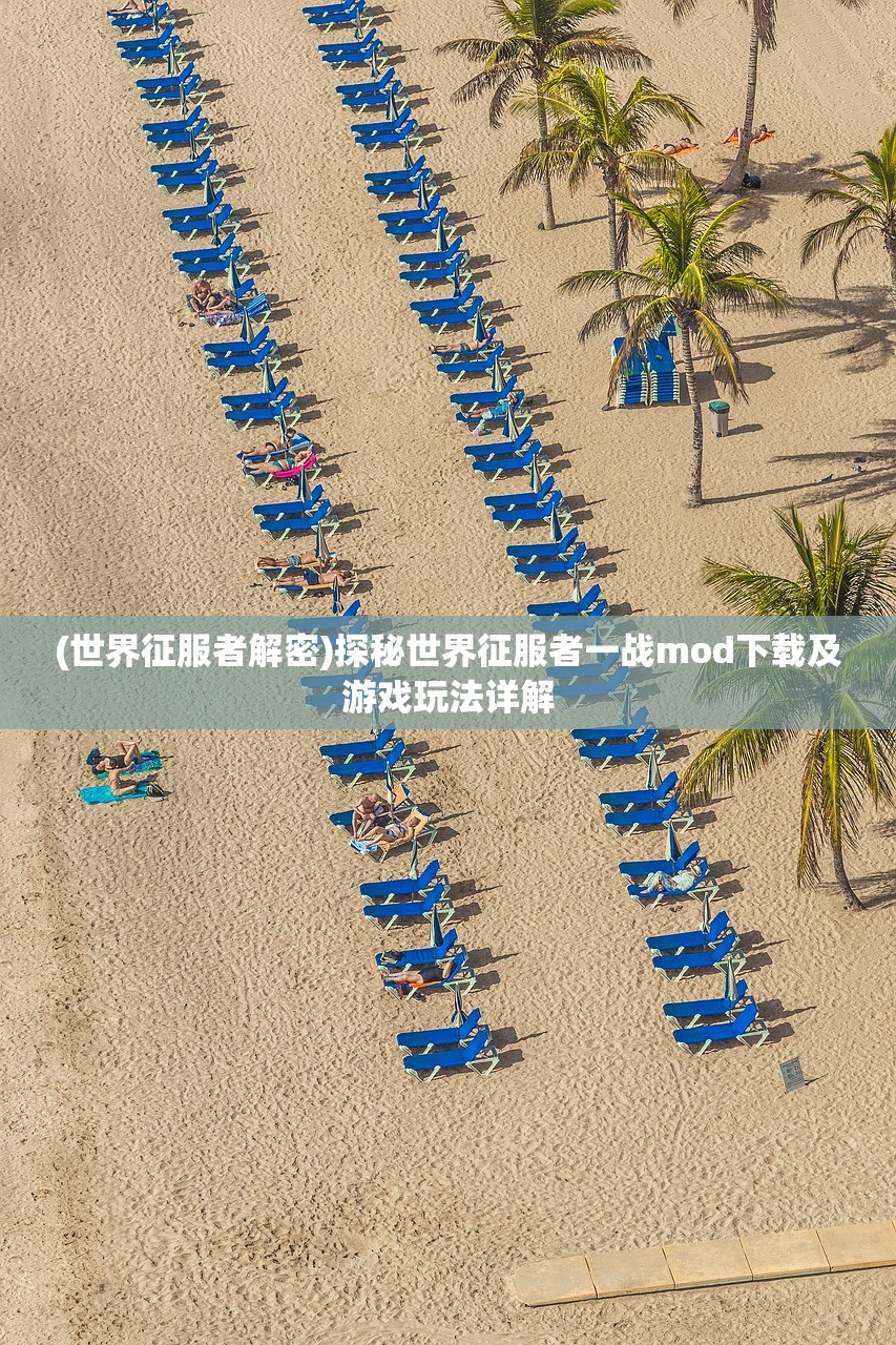 (世界征服者解密)探秘世界征服者一战mod下载及游戏玩法详解