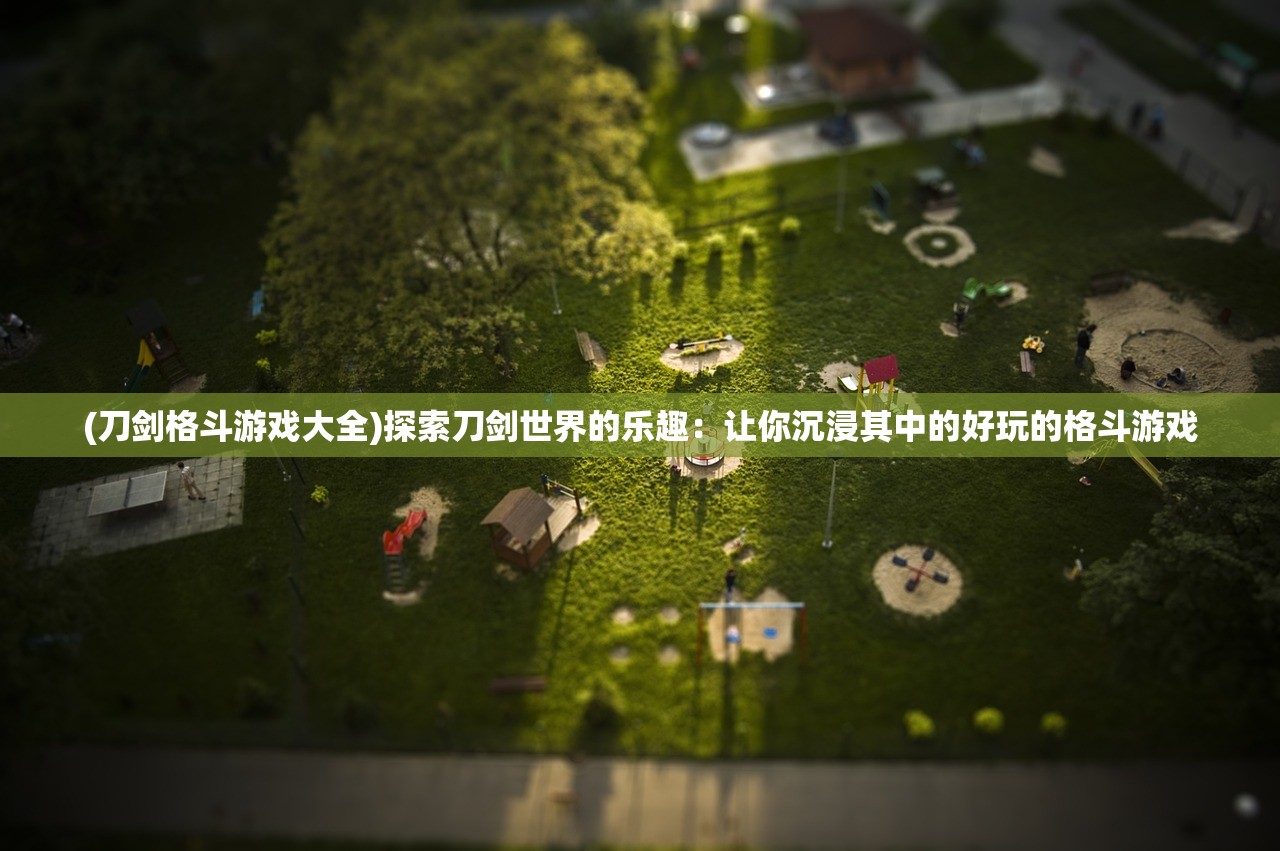 (刀剑格斗游戏大全)探索刀剑世界的乐趣：让你沉浸其中的好玩的格斗游戏