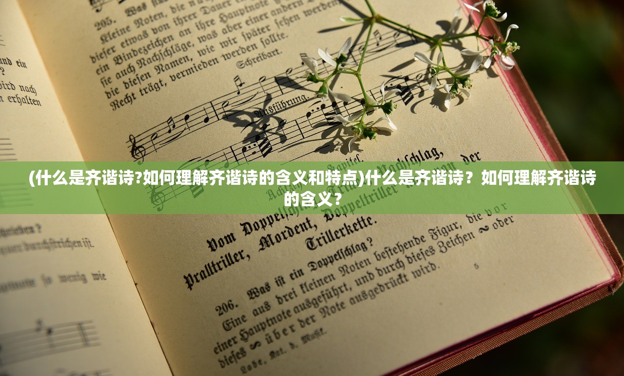 (什么是齐谐诗?如何理解齐谐诗的含义和特点)什么是齐谐诗？如何理解齐谐诗的含义？