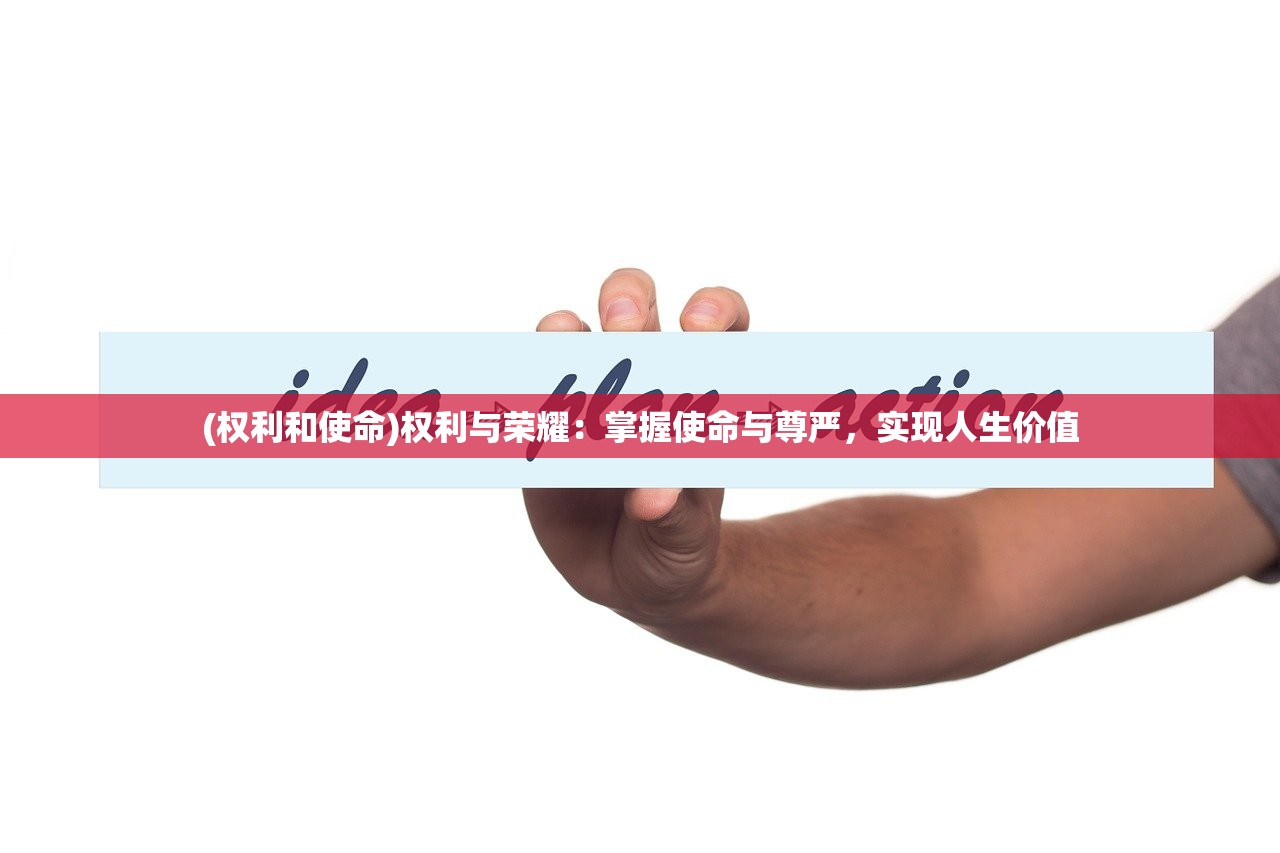 (权利和使命)权利与荣耀：掌握使命与尊严，实现人生价值