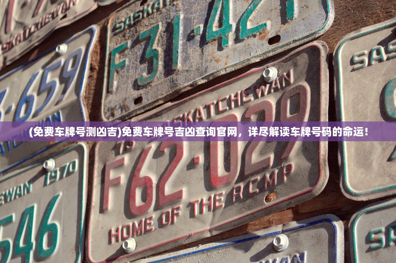 (免费车牌号测凶吉)免费车牌号吉凶查询官网，详尽解读车牌号码的命运！