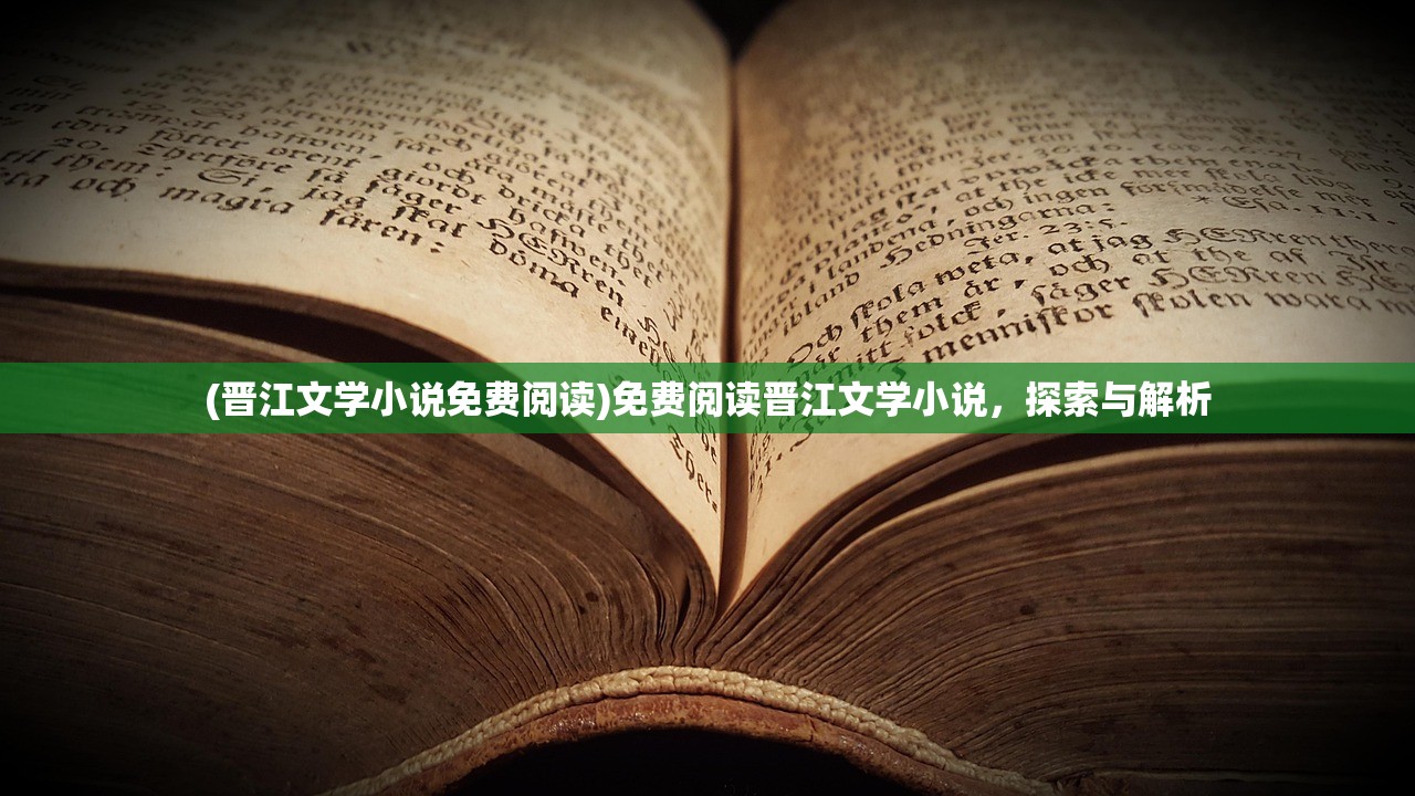 (晋江文学小说免费阅读)免费阅读晋江文学小说，探索与解析