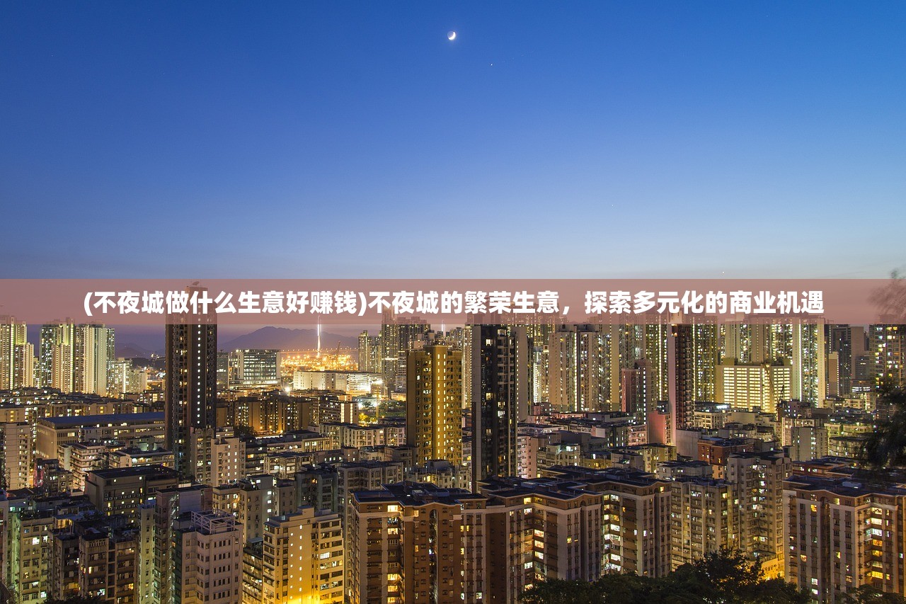 (不夜城做什么生意好赚钱)不夜城的繁荣生意，探索多元化的商业机遇