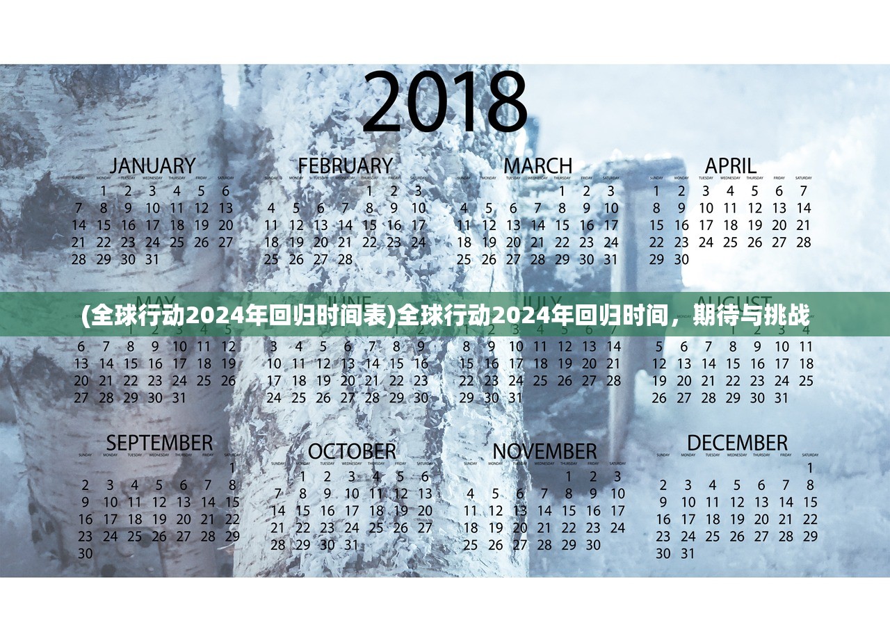 (全球行动2024年回归时间表)全球行动2024年回归时间，期待与挑战