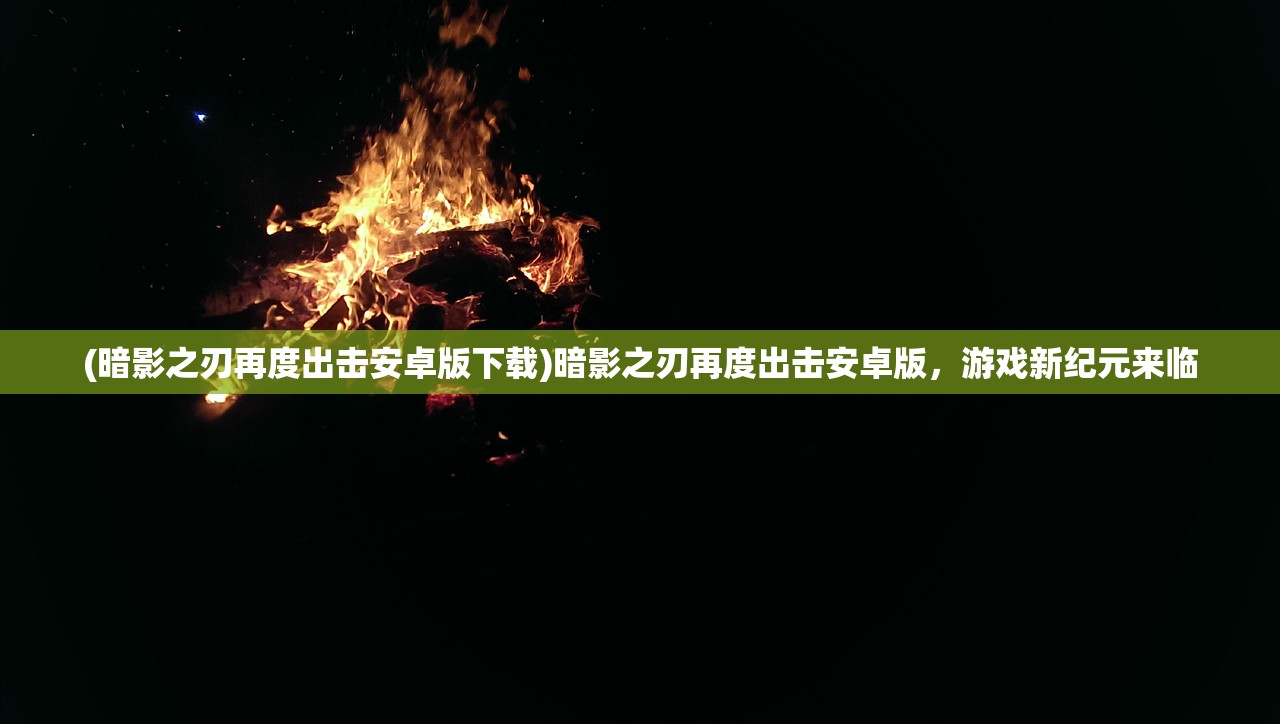 (暗影之刃再度出击安卓版下载)暗影之刃再度出击安卓版，游戏新纪元来临